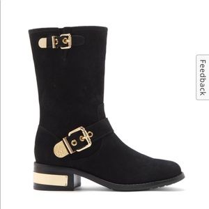 Vince Camuto 'Winchell' Black Biker Moto Boots sz 8